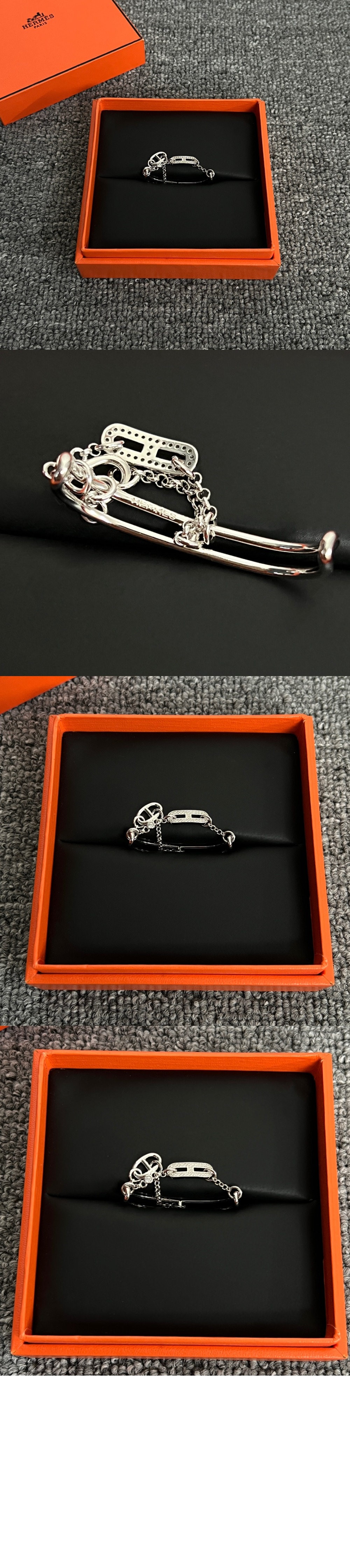 에르메스 Chaine d'Ancre Chaos 더블 링