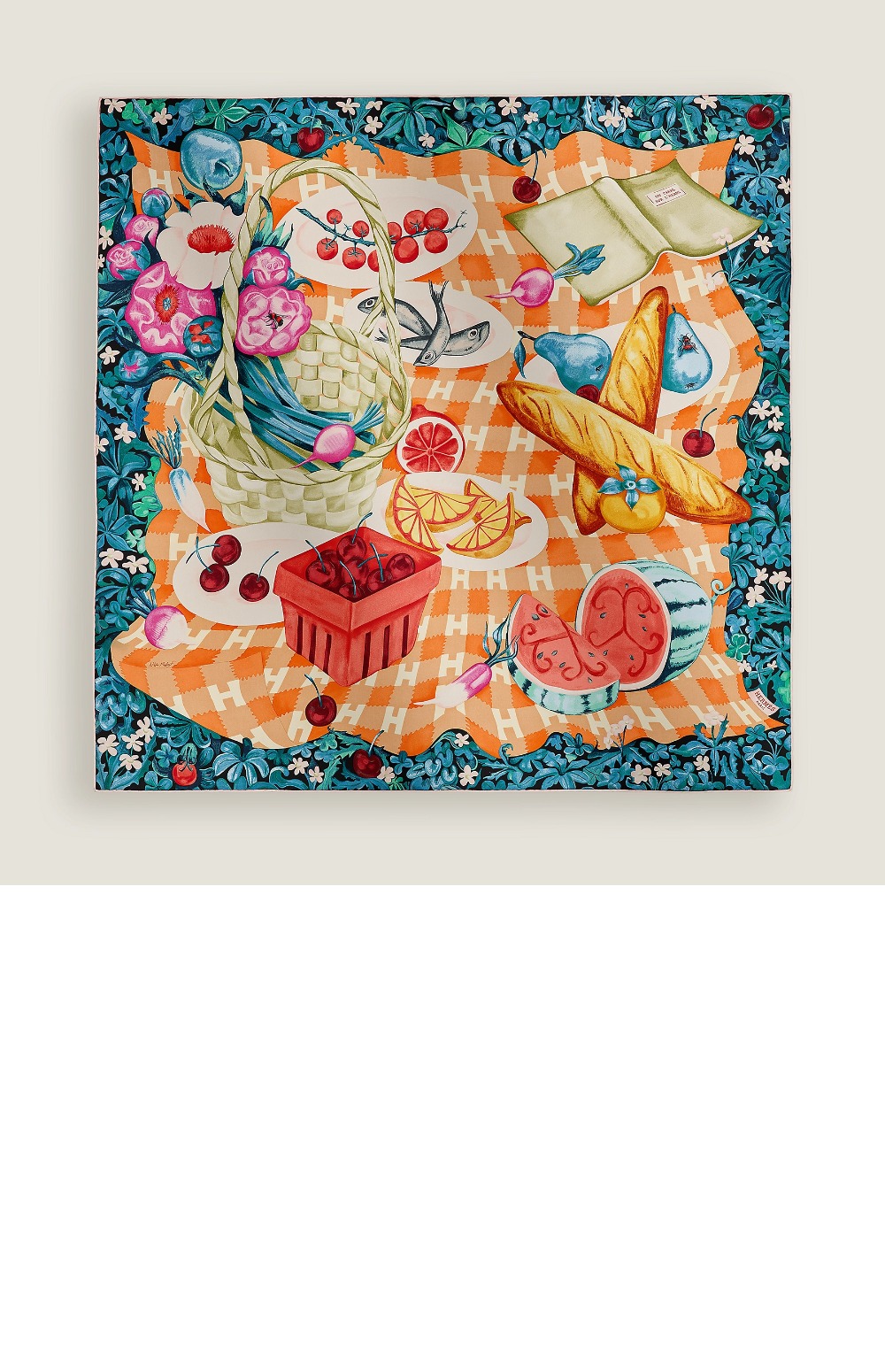 에르메스 Un Carre sur l'Herbe 스카프 90