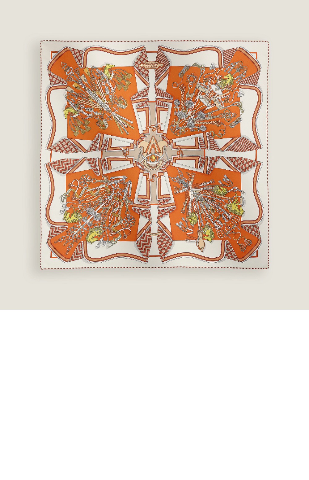 에르메스 Bouquets Sellier 스카프 90