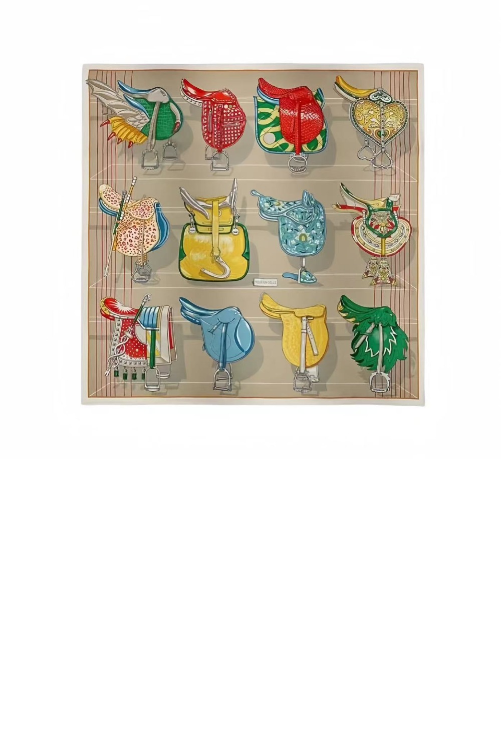 에르메스 Tous en Selle 스카프 90