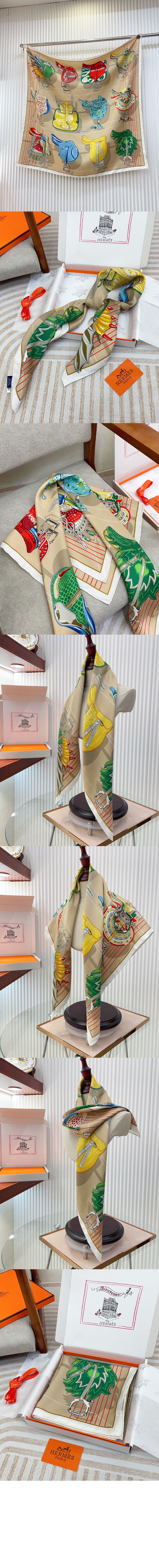 에르메스 Tous en Selle 스카프 90