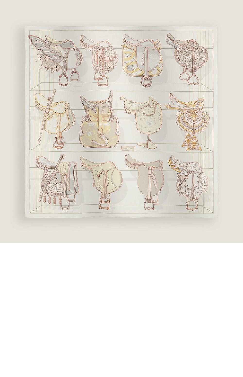 에르메스 Tous en Selle 스카프 90