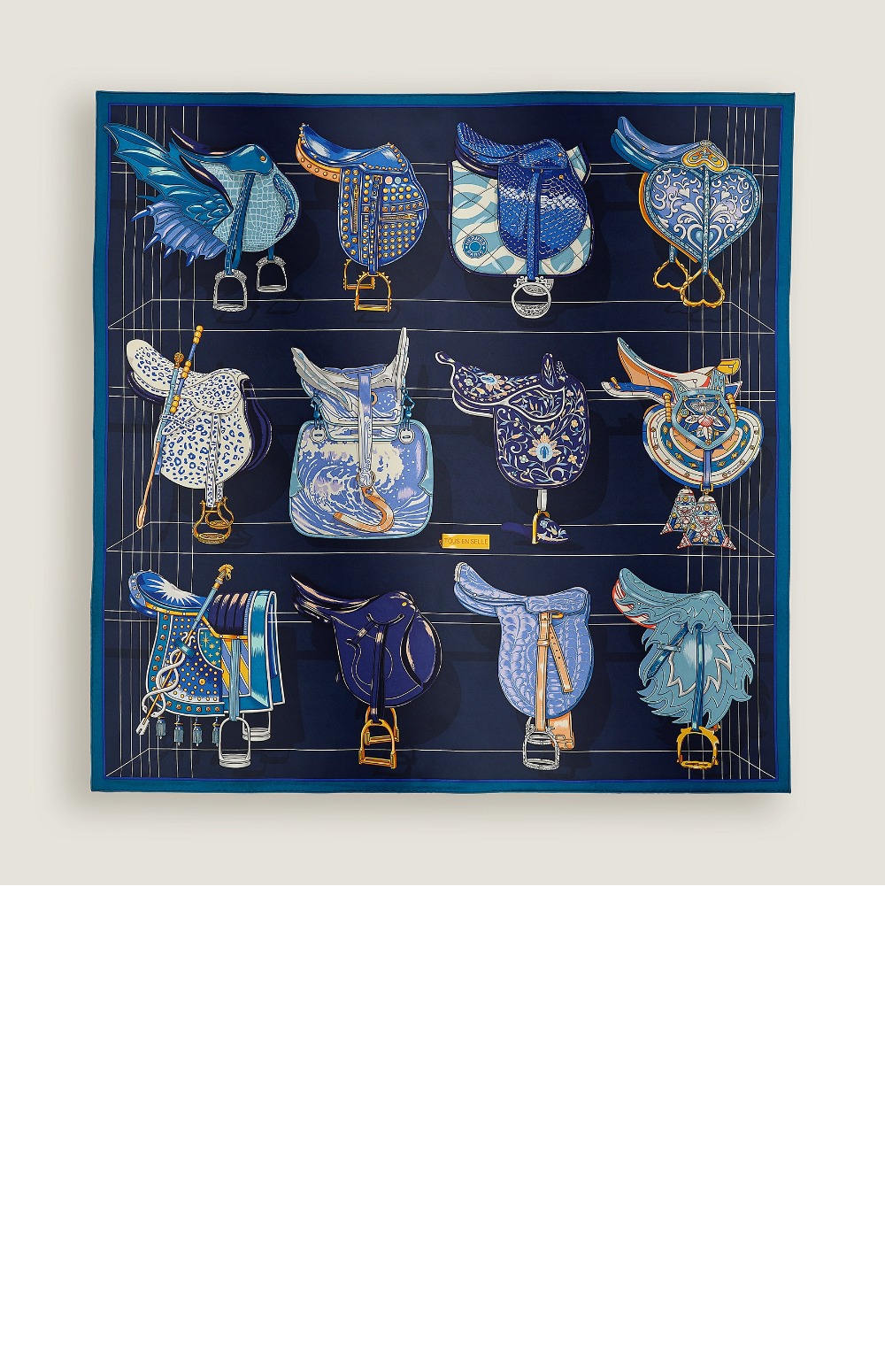 에르메스 Tous en Selle 스카프 90