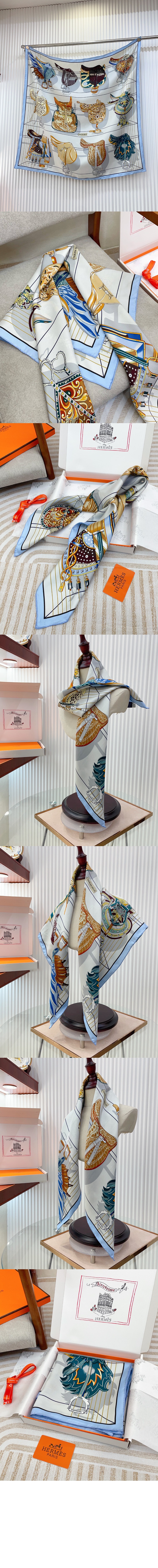 에르메스 Tous en Selle 스카프 90