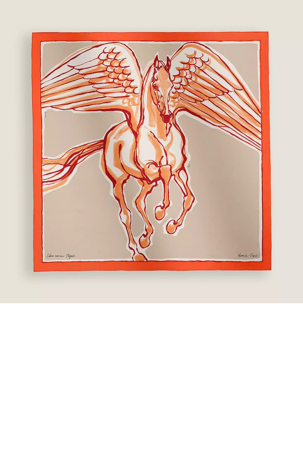 에르메스 libre comme pegase 스카프 90