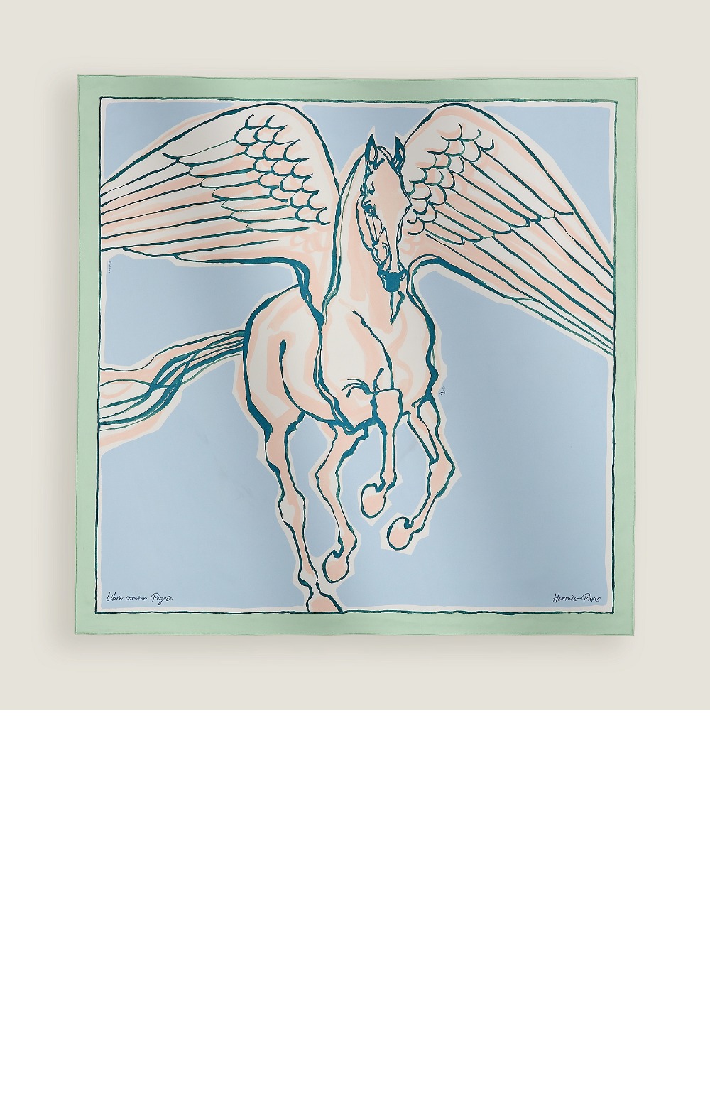 에르메스 libre comme pegase 스카프 90