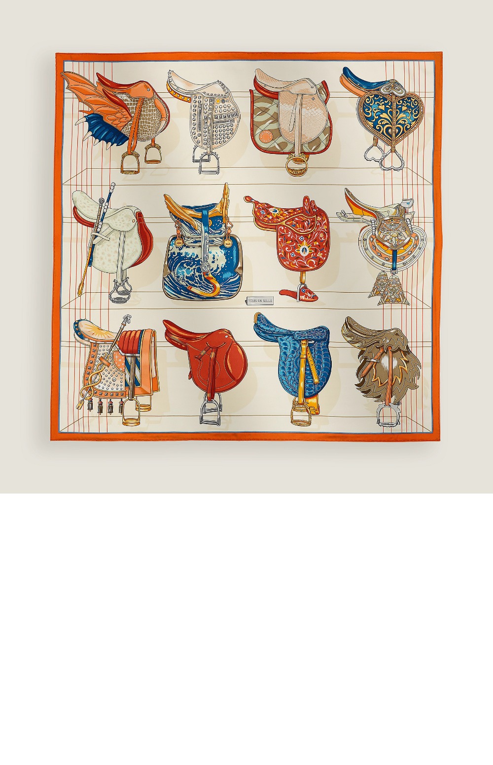 에르메스 Tous en Selle 스카프 90