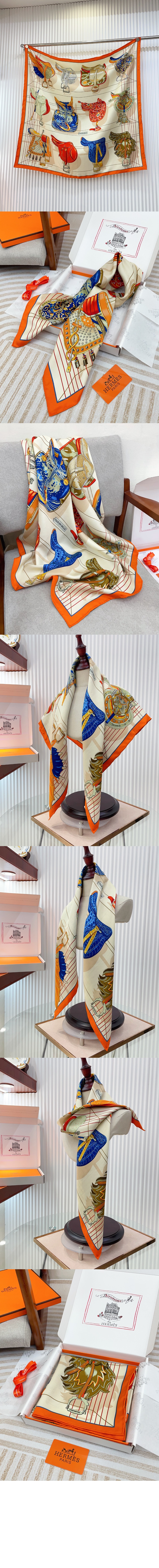 에르메스 Tous en Selle 스카프 90