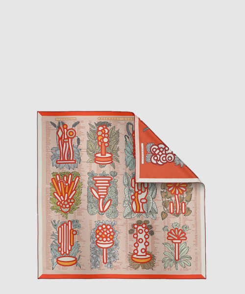 에르메스 Botanica Grafica 더블 페이스 스카프 90