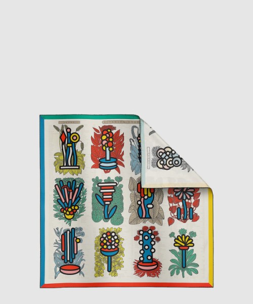 에르메스 Botanica Grafica 더블 페이스 스카프 90