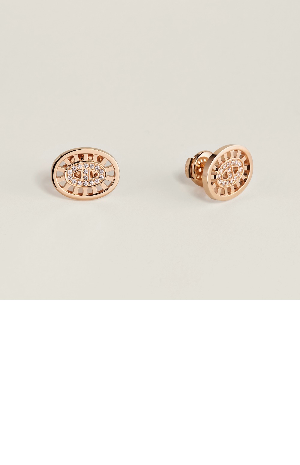 에르메스 Chaine d'ancre Divine 스터드 이어링