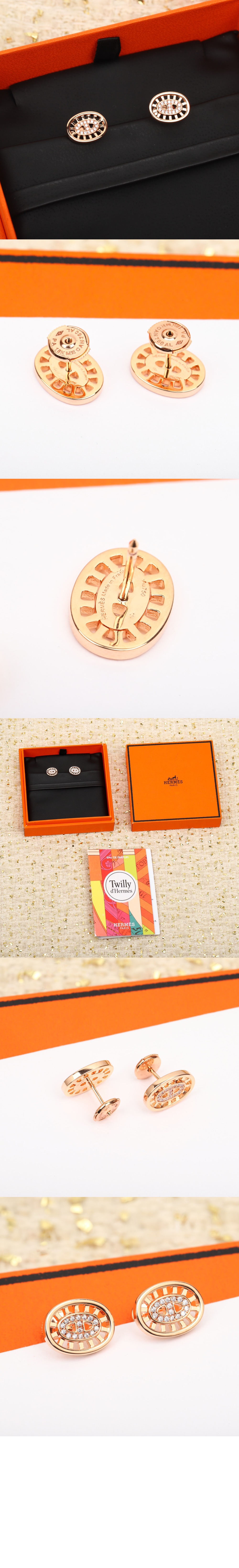 에르메스 Chaine d'ancre Divine 스터드 이어링