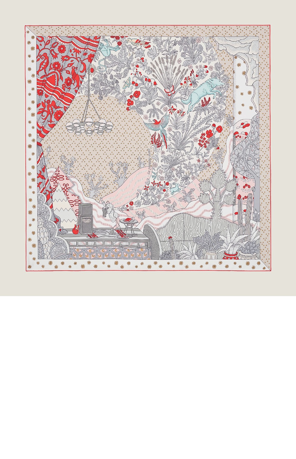 에르메스 Le Premier Chant 스카프 90