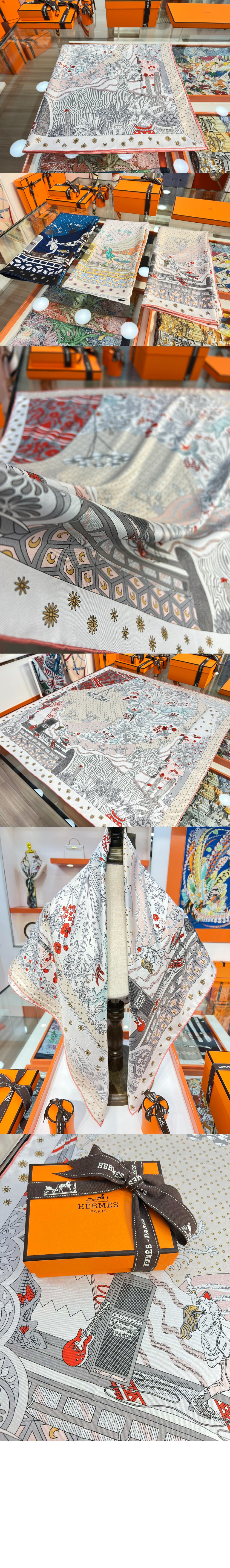 에르메스 Le Premier Chant 스카프 90