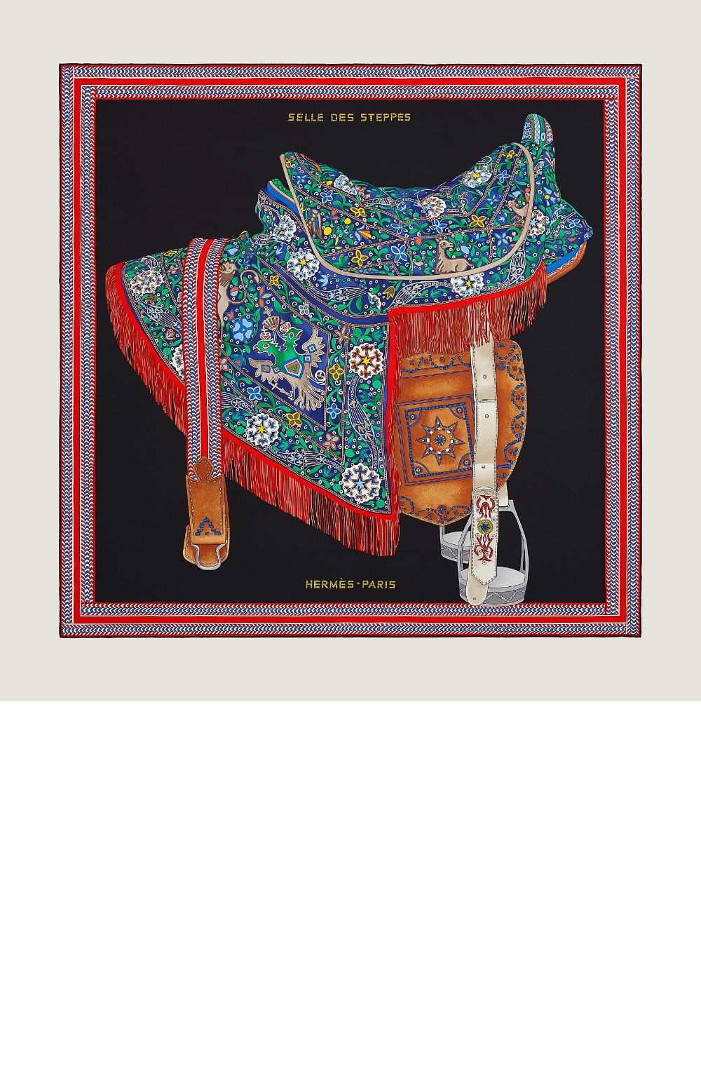 에르메스 Selle des Steppes 스카프 90