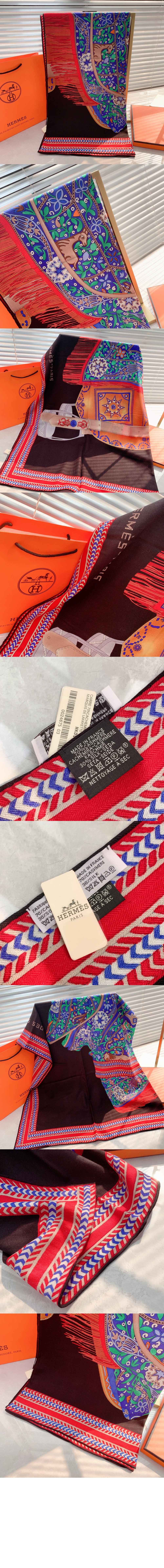 에르메스 Selle des Steppes 스카프 90