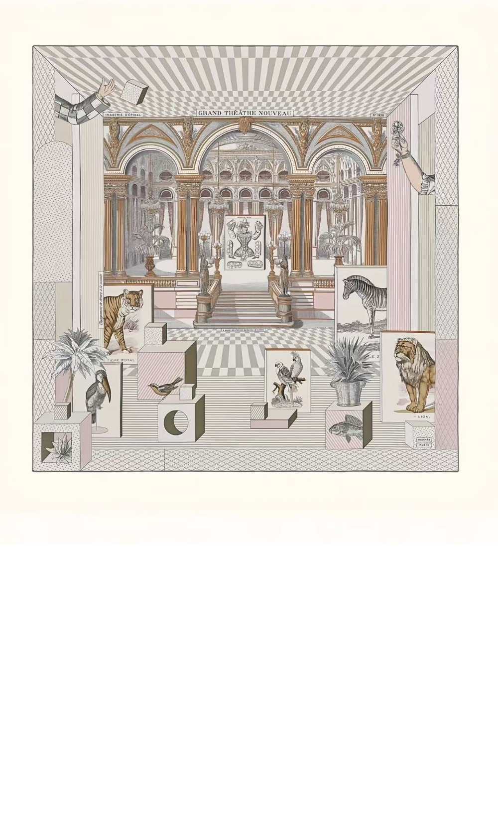 에르메스 Grand Theatre Nouveau 스카프 90