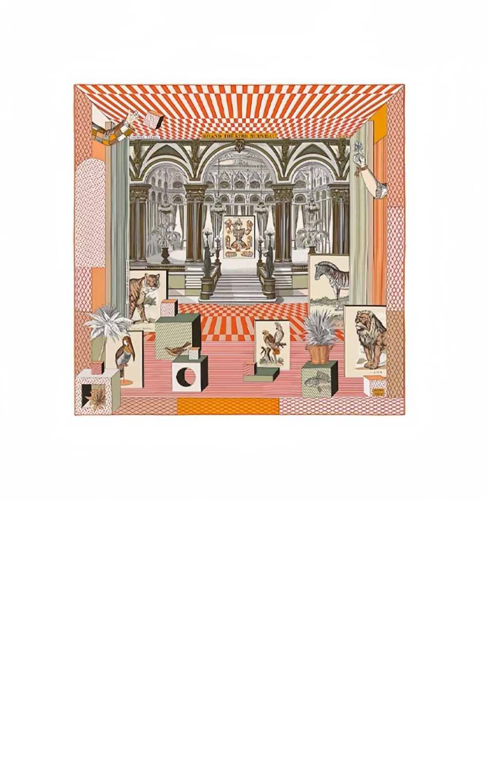 에르메스 Grand Theatre Nouveau 스카프 90