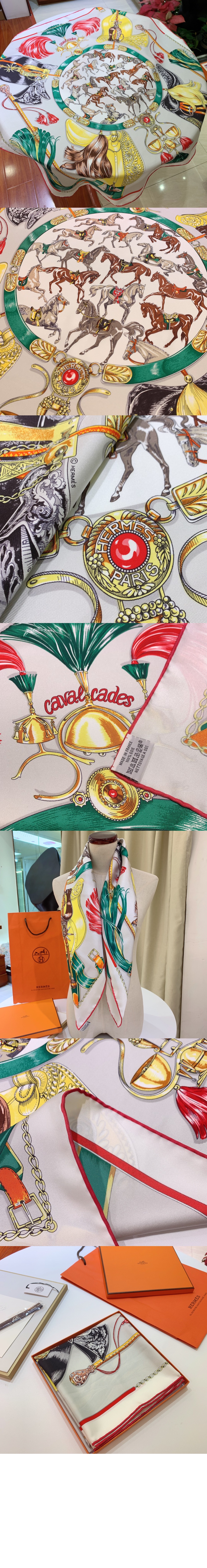 에르메스 Cavalcades 스카프 90