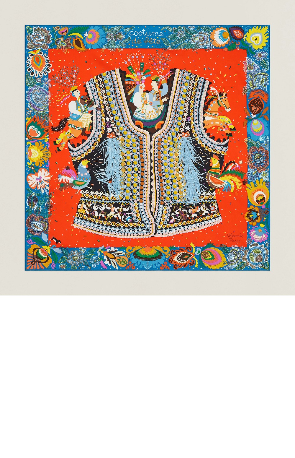 에르메스 Costume de Fete 스카프 90