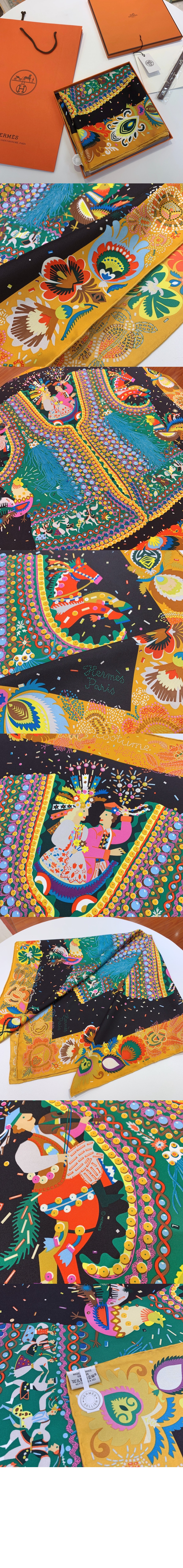 에르메스 Costume de Fete 스카프 90