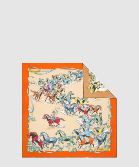 에르메스 Les Mustangs II double face 스카프 90