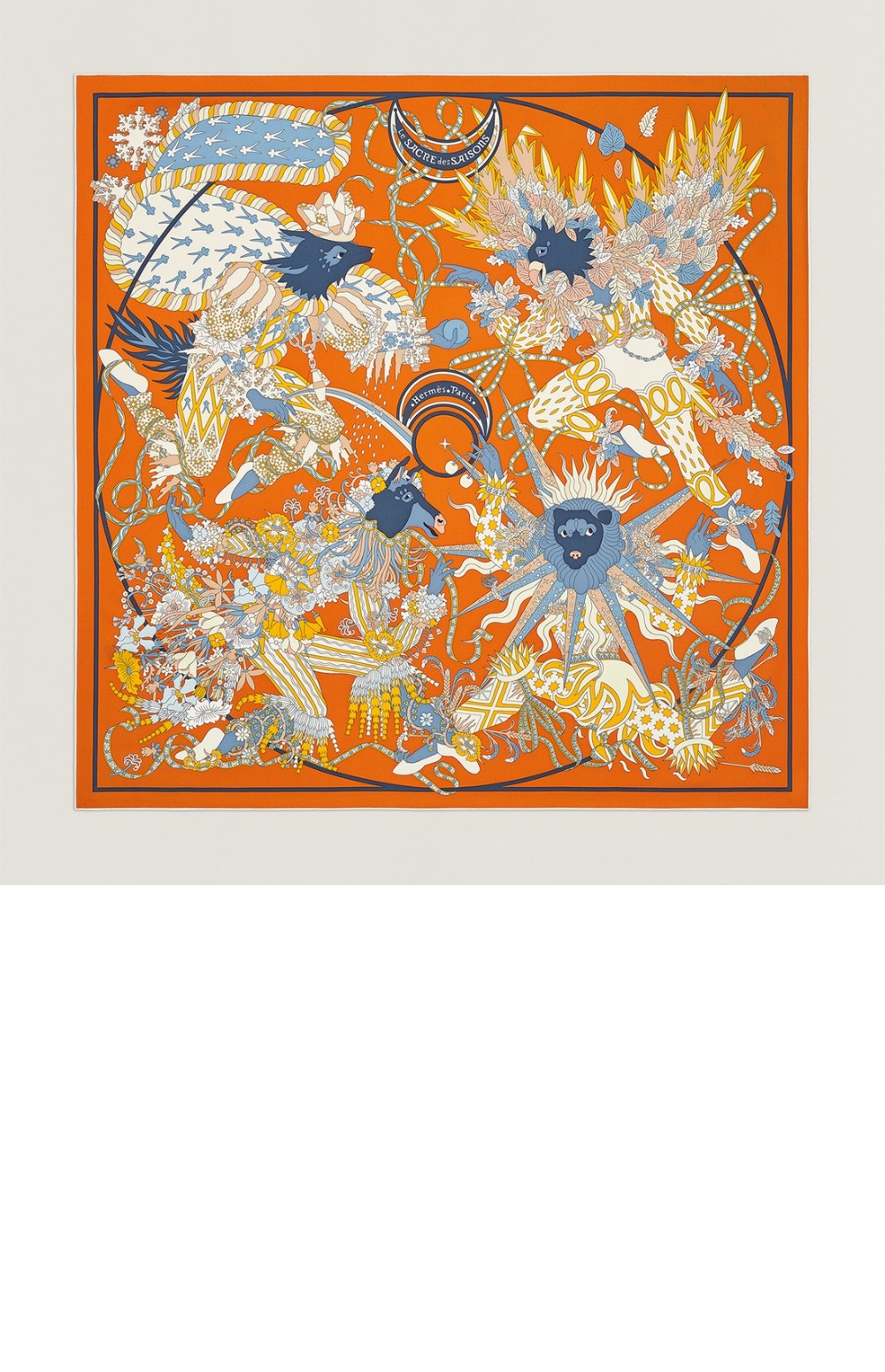 에르메스 Le Sacre des Saisons 스카프 90