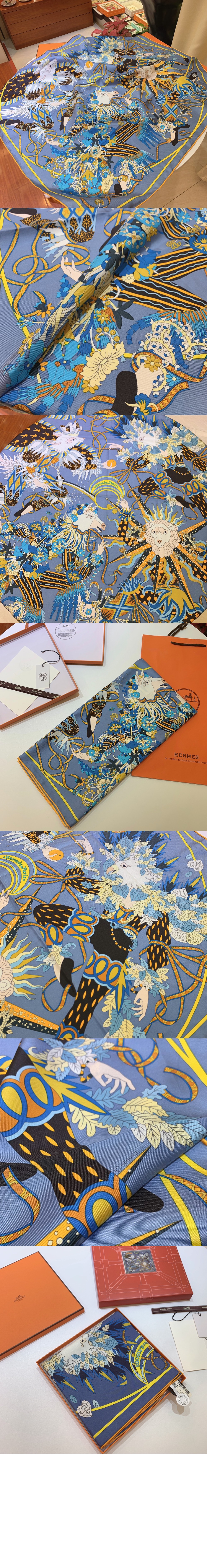 에르메스 Le Sacre des Saisons 스카프 90