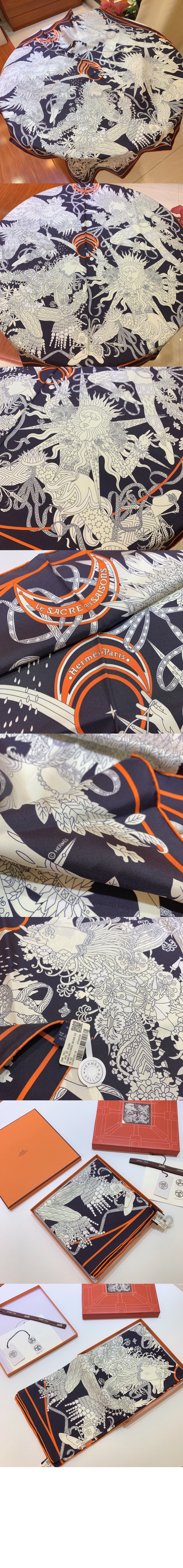 에르메스 Le Sacre des Saisons 스카프 90