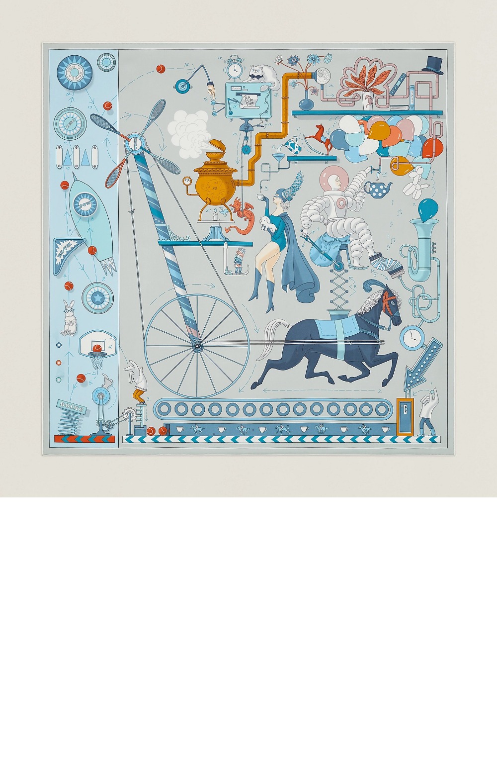 에르메스 Tea for Two 스카프 90