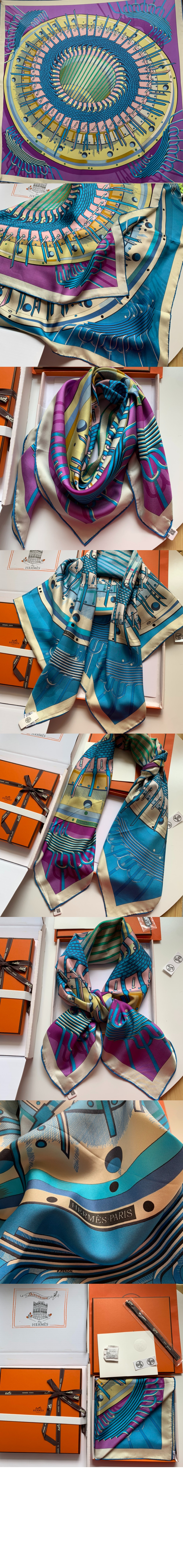 에르메스 Alternateur Double Face 스카프 90