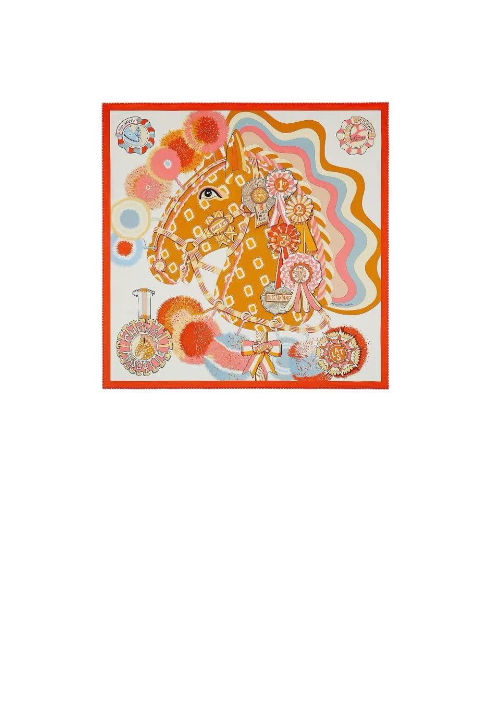 에르메스 Cheval Mascotte 스카프 90