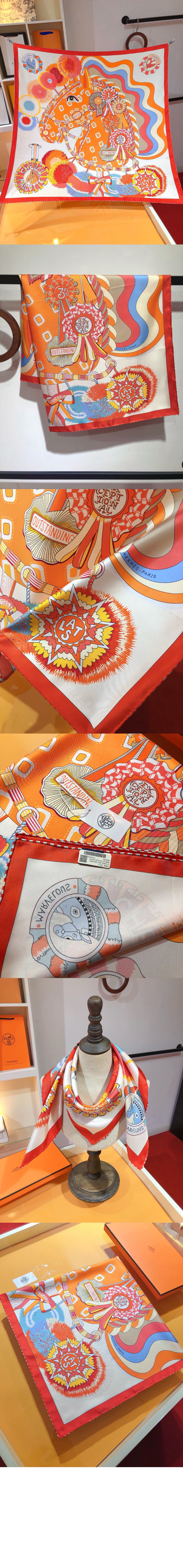 에르메스 Cheval Mascotte 스카프 90