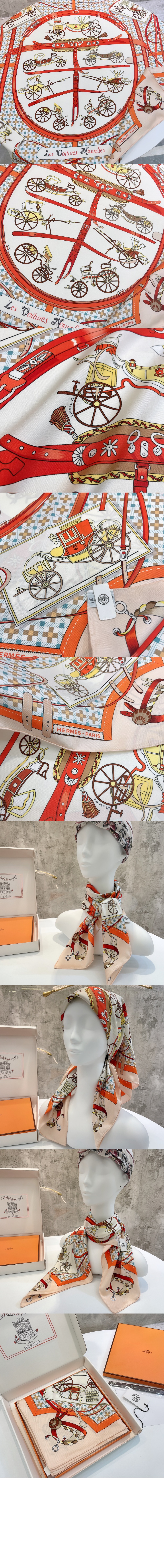 에르메스 Les Voitures Nouvelles 스카프 90