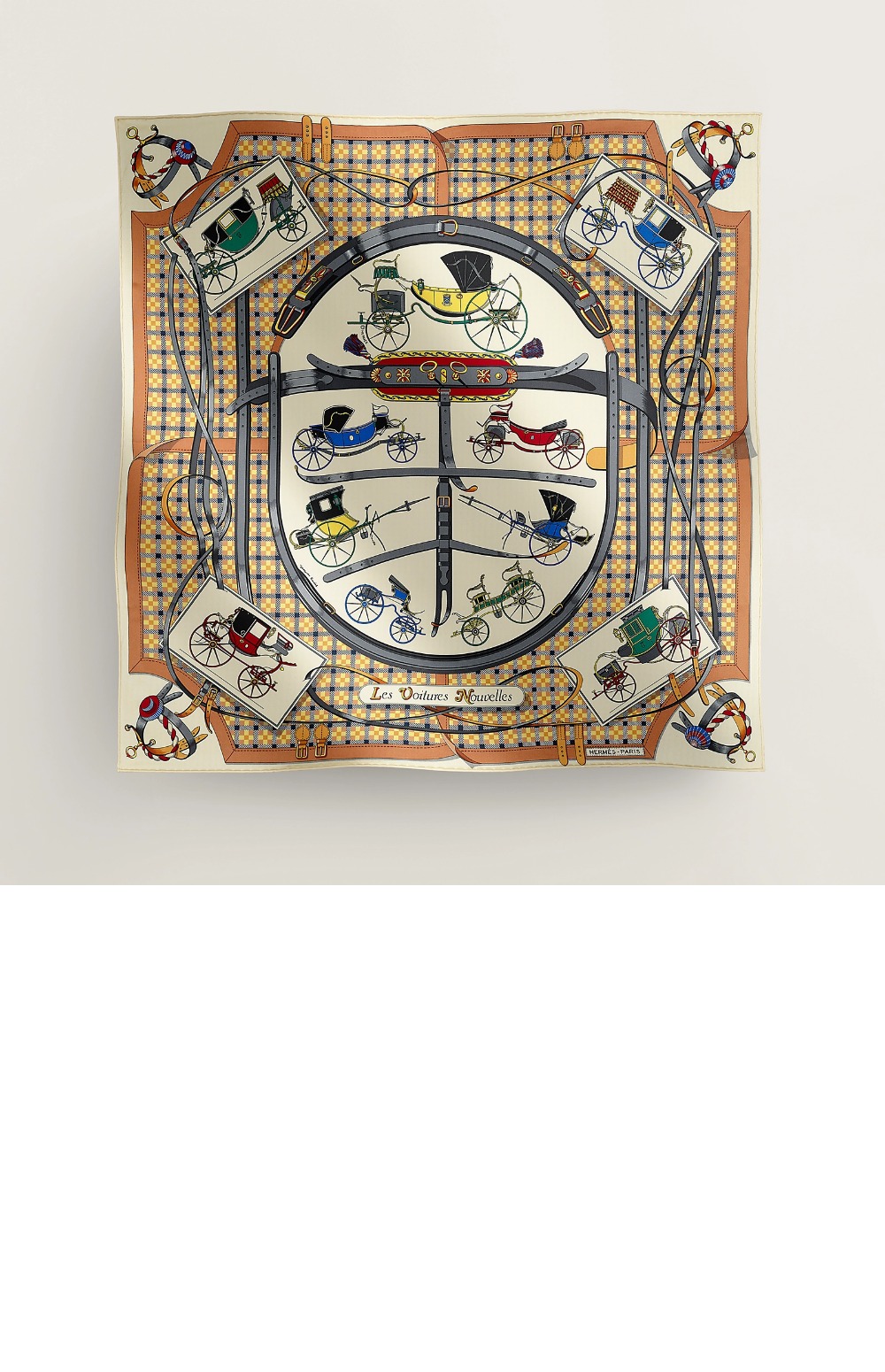에르메스 Les Voitures Nouvelles 스카프 90