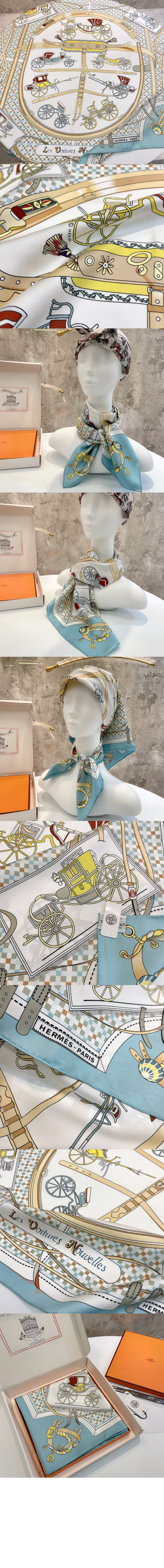 에르메스 Les Voitures Nouvelles 스카프 90