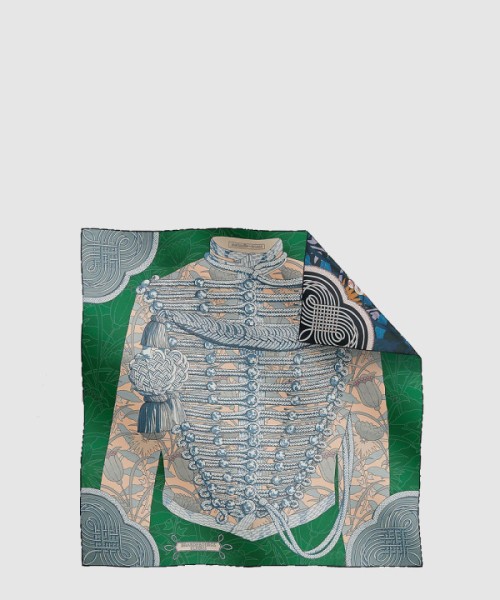 에르메스 Brandebourgs Fleuris 더블 페이스 스카프 90