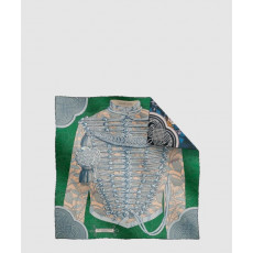 에르메스 Brandebourgs Fleuris 더블 페이스 스카프 90