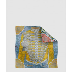 에르메스 Brandebourgs Fleuris 더블 페이스 스카프 90