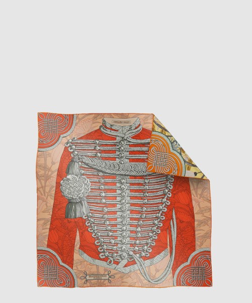 에르메스 Brandebourgs Fleuris 더블 페이스 스카프 90