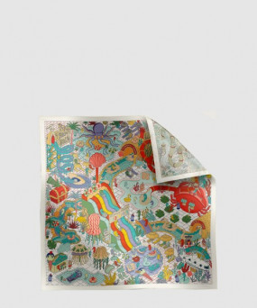 에르메스 Splash Park 더블 페이스 스카프 90