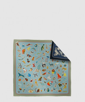 에르메스 Caracteristick 더블 페이스 스카프 90