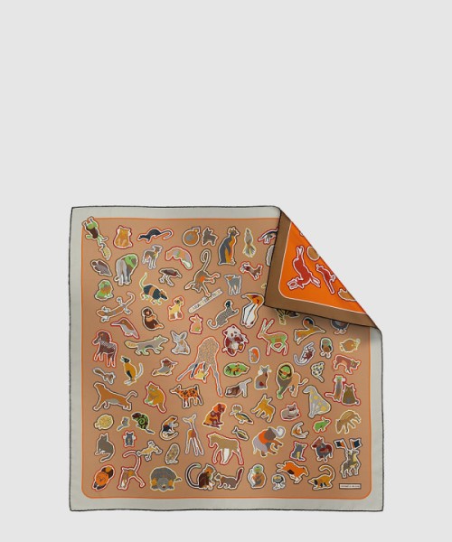 에르메스 Caracteristick 더블 페이스 스카프 90