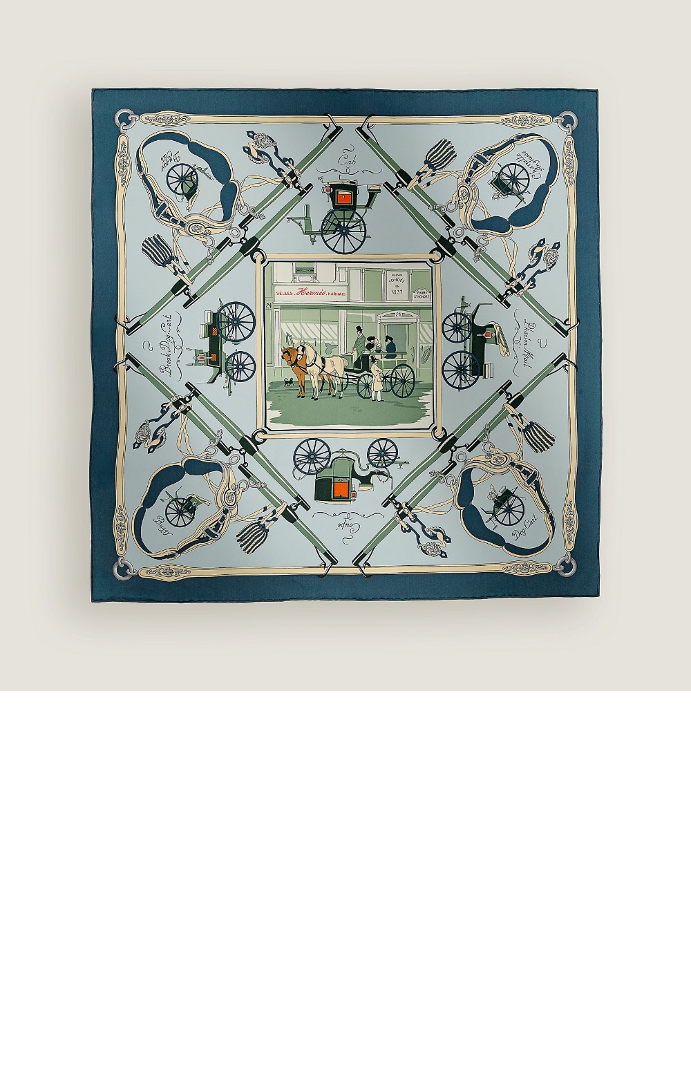 에르메스 Palonniers 스카프 90