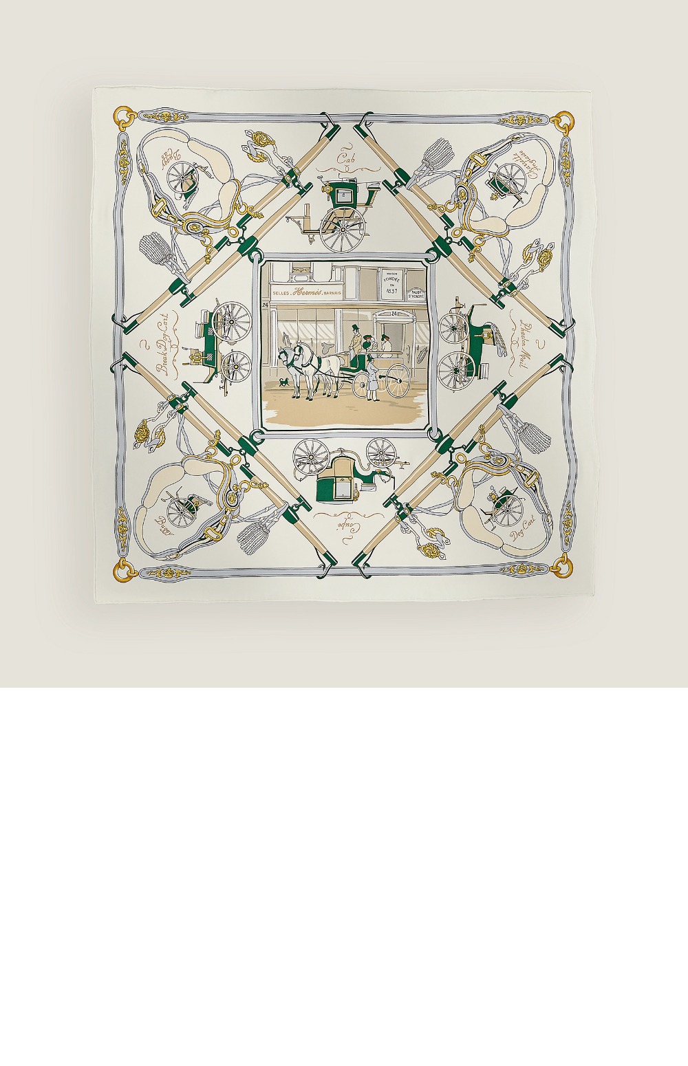 에르메스 Palonniers 스카프 90