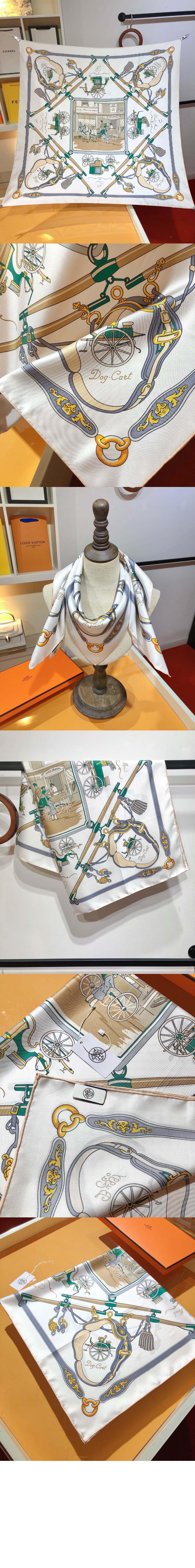 에르메스 Palonniers 스카프 90