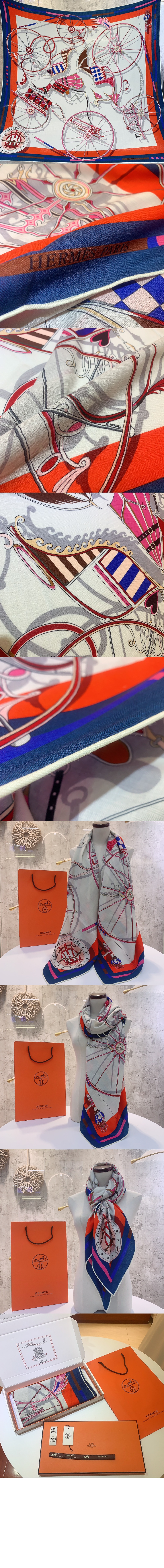 에르메스 Voitures en Equilibre 숄 140