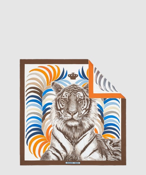 에르메스 Tigre Royal 더블 페이스 스카프 90