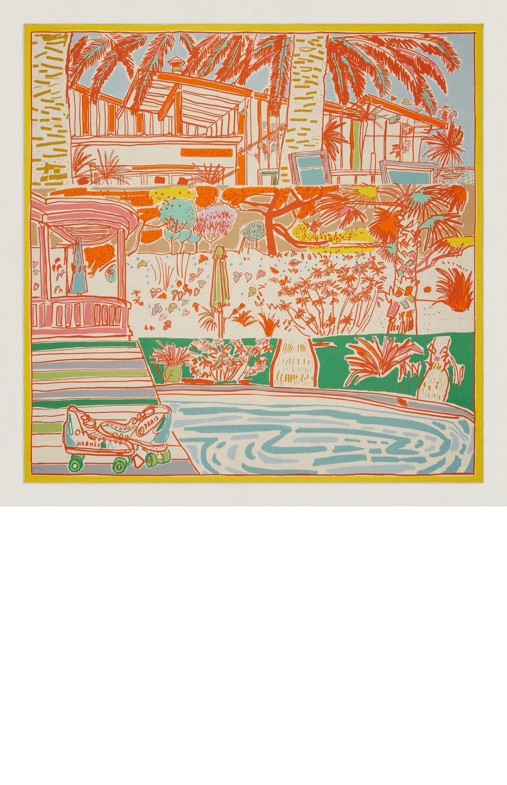 에르메스 Rayures d'Ete 숄 140