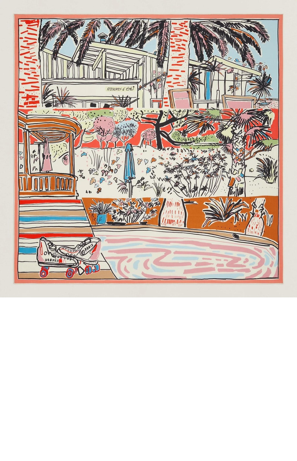 에르메스 Rayures d'Ete 숄 140